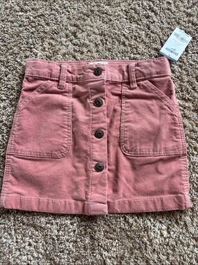 Oshkosh Dusty Rose Corduroy Button-Front Mini Skirt